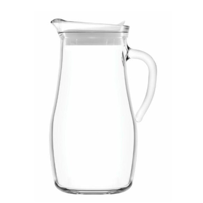 Стъклена кана с бял капак h24,58см 1,8л MIS 180-PK0002 - Lav