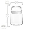 Стъклен буркан с капак 635мл SERA (SER 85 PK0002M) - Lav 