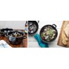 Емайлирана тенджера за миди ф18см 3л/1,5л черна РЯ- (3017+3153/18 Moules) - Horecano