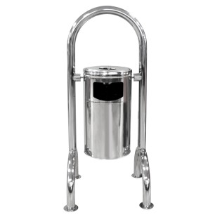 Стационарен кош от 2 части 50x48xh115см хром (4518.5099S.000.00) - Horecano