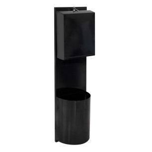 Кутия за хартия и кош за отпадъци 10x26xh105см черна (4546.2610S.430.00B) - Horecano