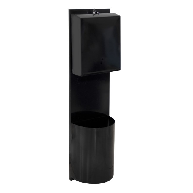 Кутия за хартия и кош за отпадъци 10x26xh105см черна (4546.2610S.430.00B) - Horecano