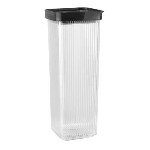 Пластмасова кутия за съхранение квадратна 2,15л 11,3x11,3xh29,2см антрацит HOME-(32109A) - Horecano