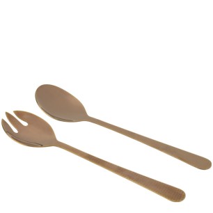Комплект метални прибори за салата 2бр ROSE GOLD RUSTIC-(JSH 200-RG) - Horecano