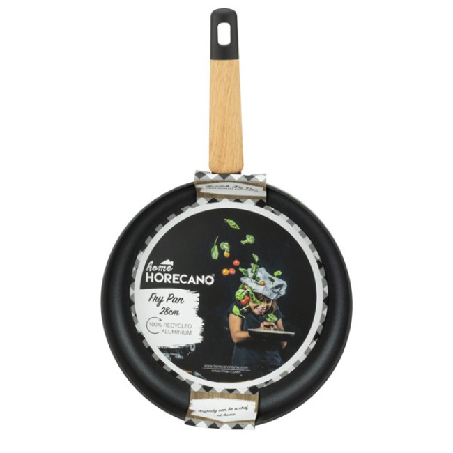 Алуминиев тиган с незалепващо покритие ф28x5,2см BLACK AND WOOD HOME-(DFF-SC16-28) - Horecano