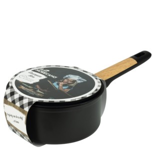 Алуминиева касерола с незалепващо покритие и капак ф18x8,2см BLACK AND WOOD HOME-(DFS-SC16-18) - Horecano