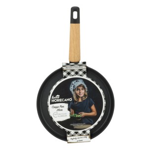 Алуминиев тиган за палачинки с незалепващо покритие ф26x1,7см BLACK AND WOOD HOME-(DFP-SC16-26) - Horecano