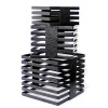 Метални стойки за блок маса 3бр черни 15.5x15. x7.5см/17.5x17.5x12.5см/20.5x20.5x17.5см STRIPE SG-79665(A,B,C) - Horecano