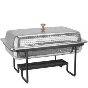 Иноксово Бен Мари с релеф и черна стойка 1/1 GN 55x35см 8л HORECANO-WICKED-(SG-82465(D))
