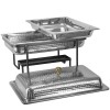 Иноксово Бен Мари с релеф и черна стойка 1/1 GN 55x35см 8л HORECANO-WICKED-(SG-82465(D))