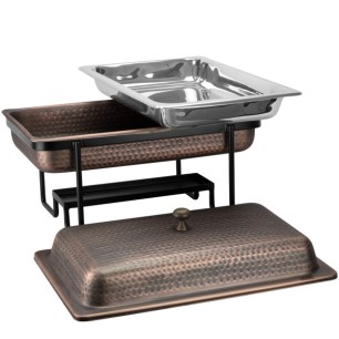 Бен Мари с релеф и медно покритие 1/1GN 55x35см 8л ANTIQUE HORECANO-RUSTIC-(SG-86465(D))