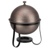 Бен Мари кръг с релеф и медно покритие с черна стойка Ø33.5cm 5L ANTIQUE HORECANO-RUSTIC-(SG-86475(B)