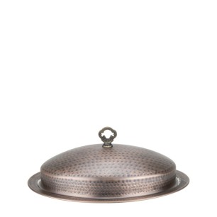 Метално плато с капак овално 45x35см RUSTIC-(HC-84247)(SG-8671(A)) - Horecano