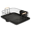 Метален сушилник за съдове на 1 етаж 46,5x36xh17см G-MATT BLACK-(23261-001) - Horecano