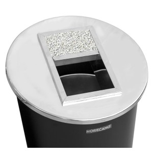 Метален стационарен пепелник ф30,5xh72см черен G-(86027-002) - Horecano