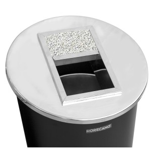 Метален стационарен пепелник ф30,5xh72см черен G-(86027-002) - Horecano