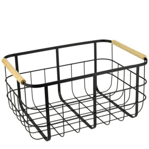 Метална касетка 37,2x26,8xh17,9см черен мат HOME-(WK830741-L) - Horecano