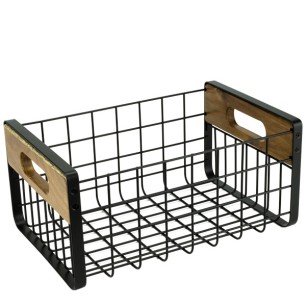 Метална касетка 38,8x25,8xh17,6см черен мат HOME-(WK830830-L) - Horecano