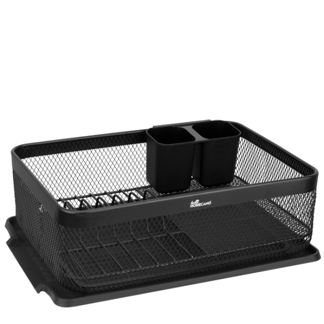 Метален стелаж / сушилник за чинии 43x32xh14,5см MATT BLACK HOME-(KM009A) - Horecano