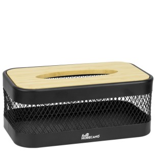 Метална поставка за кърпички 25x10xh14см MATT BLACK HOME-(KM109A) - Horecano
