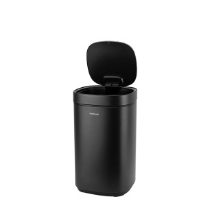 Кош с TOUCH механизъм 12л 25,2x25xh42,4см черен HOME-(104512-008-BLACK) - Horecano