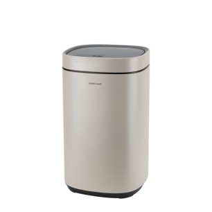 Кош с TOUCH механизъм 12л 25,2x25xh42,4см бежов HOME-(104512-008-BEIGE) - Horecano