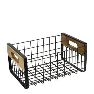 Метална касетка 34,2x24xh16,7см черен мат HOME-(WK830741-M) - Horecano