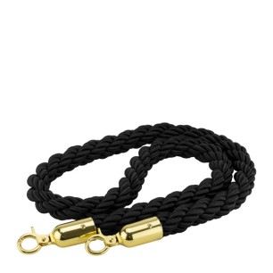Въже за ограничителна стойка ф3,2x150см TWISTED черно/златисто (110130-001G) - Horecano