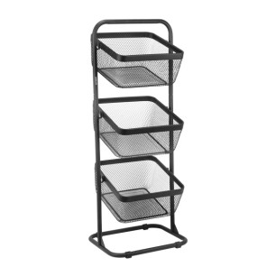 Стелаж на 3 нива 37,5x32xh96см MATT BLACK (HC-85225) - Horecano