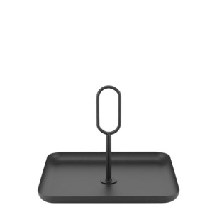 Метален щендер квадратен 24,5x24,5xh18,5см MATT BLACK (HC-85229) - Horecano