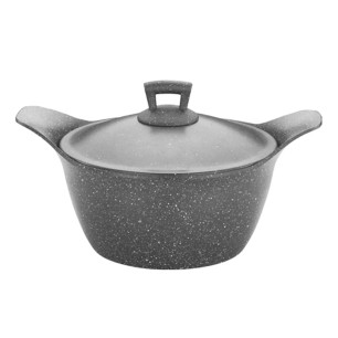Алуминиева тенджера с незалепващо покритие 20х10см 3л SAPPHIRE GRANIT-(ETTALU0320001) - Hascevher