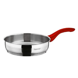 Иноксов тиган с червена дръжка 24xh6см HR-SURME-(3TVDGR0024018) - Hascevher