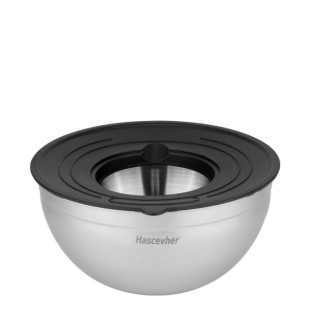 Иноксова купа за съхранение с капак 20см HR-(3DMDGR0320002) (89910) - Hascevher