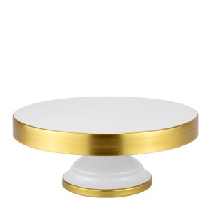 Стойка за блок маса ф20xh11,5см бяло/златисто GOLDIE-(HC-931220) (29C874-3) (242993-3) - Horecano