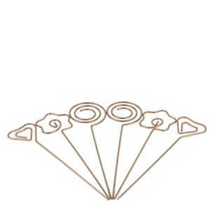 Метални шишчета за хапки 6бр ROSE GOLD (HC-931272) (243178) - Horecano