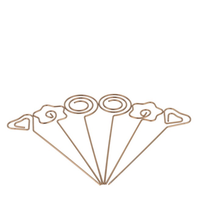 Метални шишчета за хапки 6бр ROSE GOLD (HC-931272) (243178) - Horecano