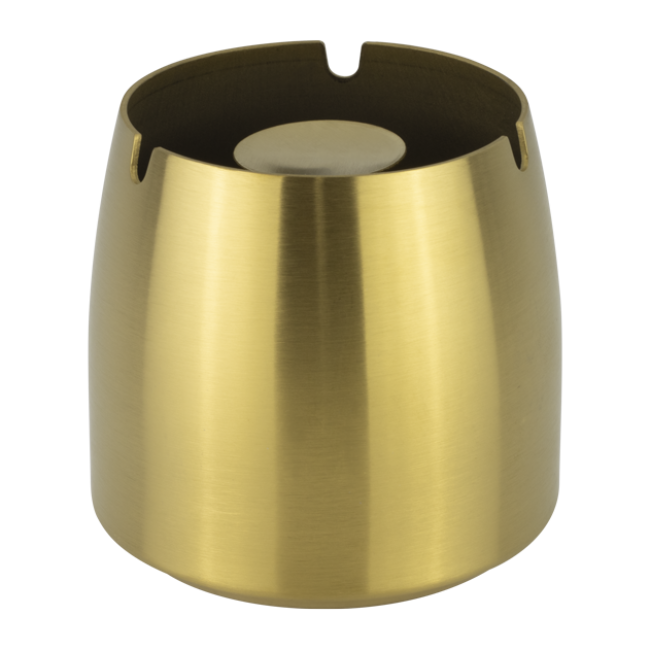 Метален ветроустойчив пепелник ф7,5xh8,5см GOLD CHARM-(HC-931273) (243179-1) - Horecano