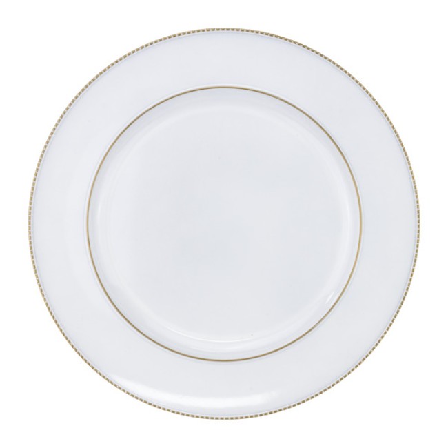 Подложна чиния със златен кант PVC ф33см WHITE (HC-931457) (243131) - Horecano