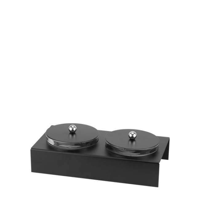 Стойка с купички 2-ка 250мл 25x13xh8см HELLA BLACK-(HC-931505) (243004-2) - Horecano
