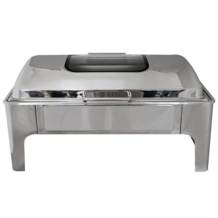 Иноксово Бен Мари с прозрачен капак 56,5х43х29см HORECANO-(0193553-2)