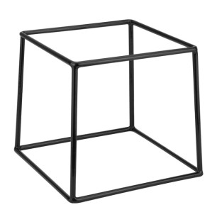 Метална стойка / дисплей с неплъзгащо покритие 20x18xh18см черна (905907BK) - Horecano