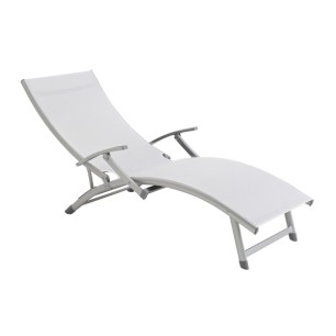 Алуминиев шезлонг с подлакътници 40549TL-A-2 бежов HG-(21218) - Horecano