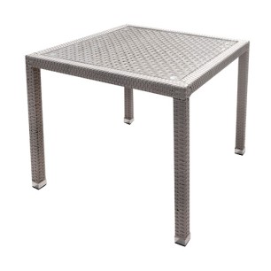 Маса с алуминиева разглобяема рамка, 90x90x75см, PVC ратан  (BZ-TR005AB) - Horecano