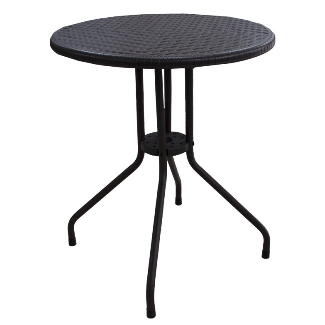 Кръгла маса ф60xh74см PLASTICWOOD кафява TB-(RZY-60KD) - Horecano