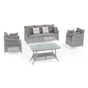 Градински сет MANILA светло сив OUTDOOR-(NT022-N1007) - Horecano