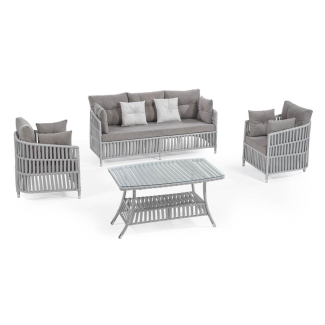 Градински сет MANILA светло сив OUTDOOR-(NT022-N1007) - Horecano