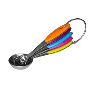 Иноксови лъжици мерителни 5бр с цветни дръжки CN-(0593) - Horecano