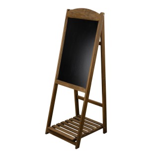 Дървена информационна дъска 41x41xh112см кафява (181159-1) - Horecano