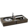 Пепелник с резачка за пури Wood 12x12xh7см (HC-981561) (SH-3000 WN) - Horecano