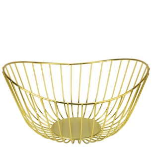 Метална фруктиера / купа елипса 28x27xh10/13см златна CHARM-(232033) (HC-981806) - Horecano